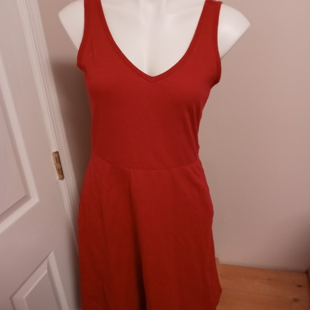LOFT red mini dress with tie